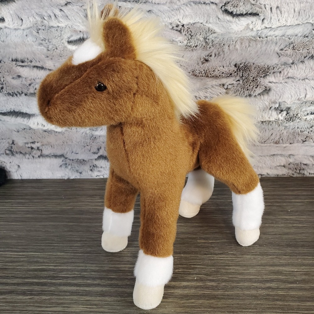 Douglas Cuddle Toys TEAK the Plush CHESTNUT FOAL Horse Stuffed Animal - Cut Tag